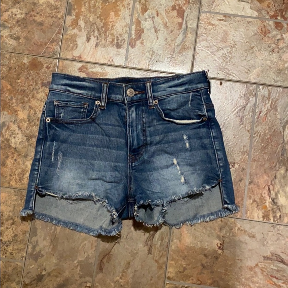 Express high rise jean shorts
